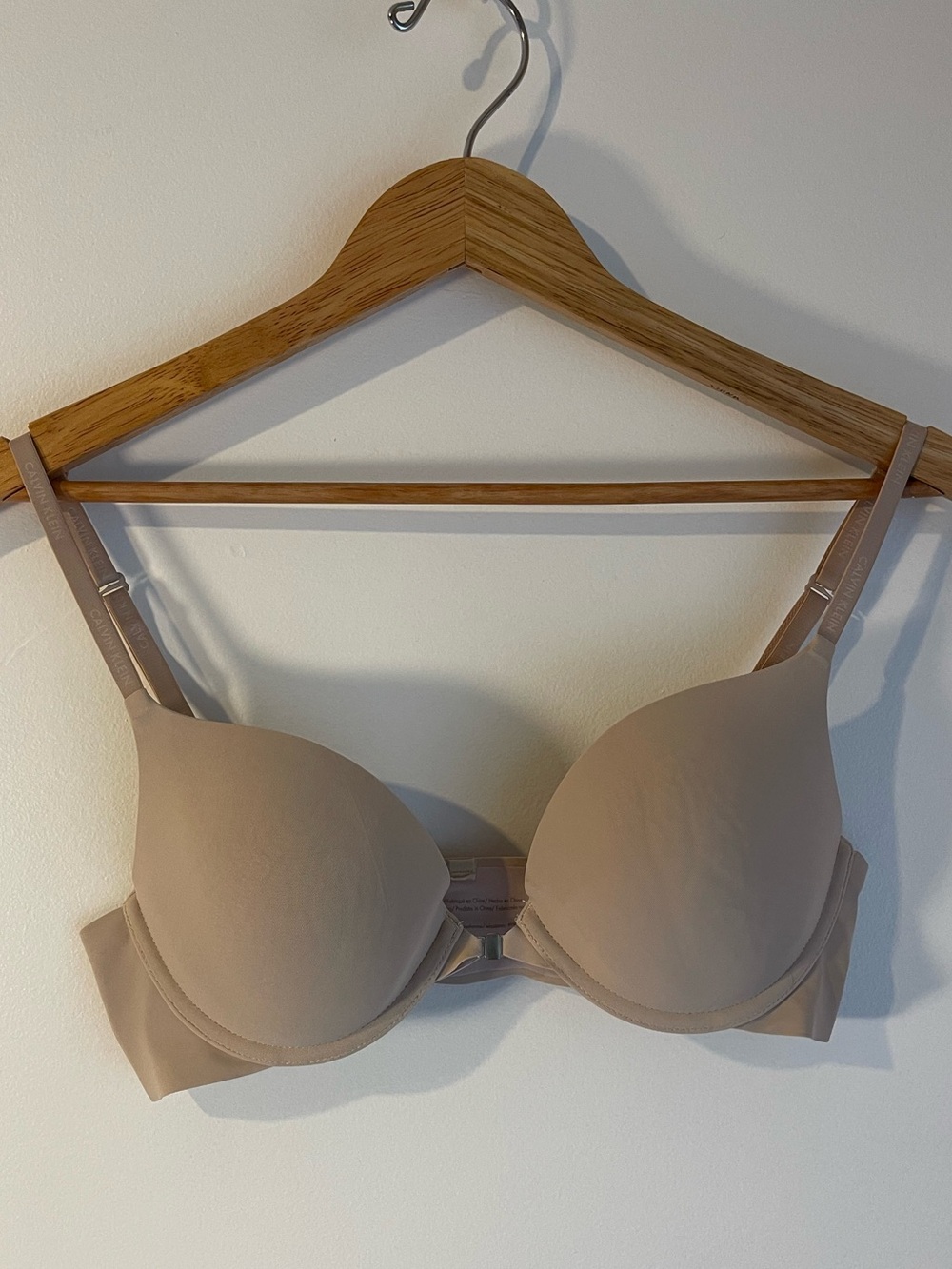 Calvin Klein Beige Nude Multi Way Push Up Front Closure Bra 34C F3223